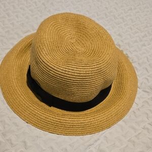 Scala Paper Straw Hat with Black Band Summer Sunhat